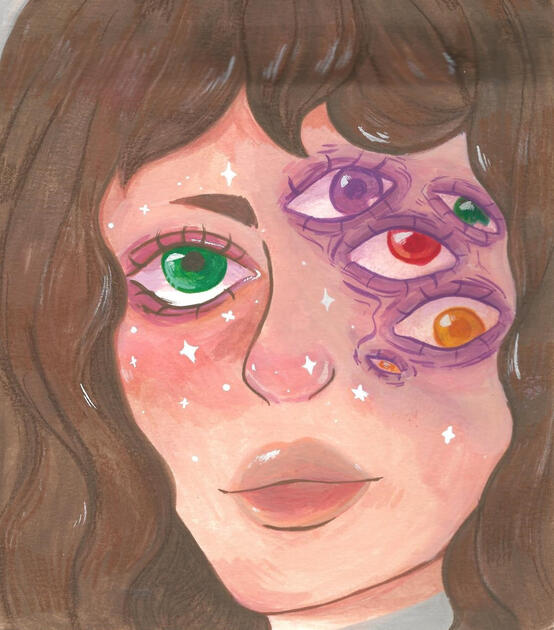 Pretty Girl, Gouache